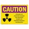 Signmission OSHA RADIATION, Possible RF Radiation Hazard, 14in X 10in Rigid Plastic, 14" W, 10" H, Landscape OS-CR-P-1014-L-10152 - alternate 1
